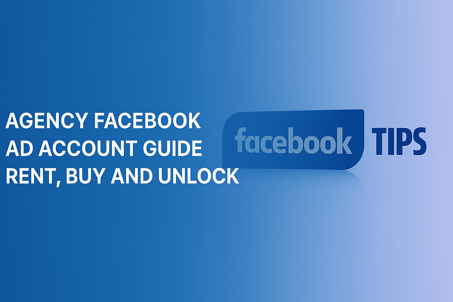 Agency Facebook Ad Account Guide Rent, Buy And Unlock Agency Facebook Ad Account Guide Rent, Buy And Unlock