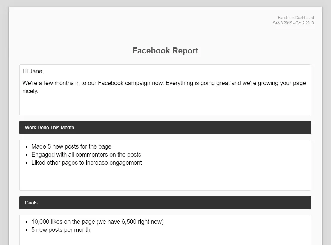 Facebook Page Reported Facebook Page Reported